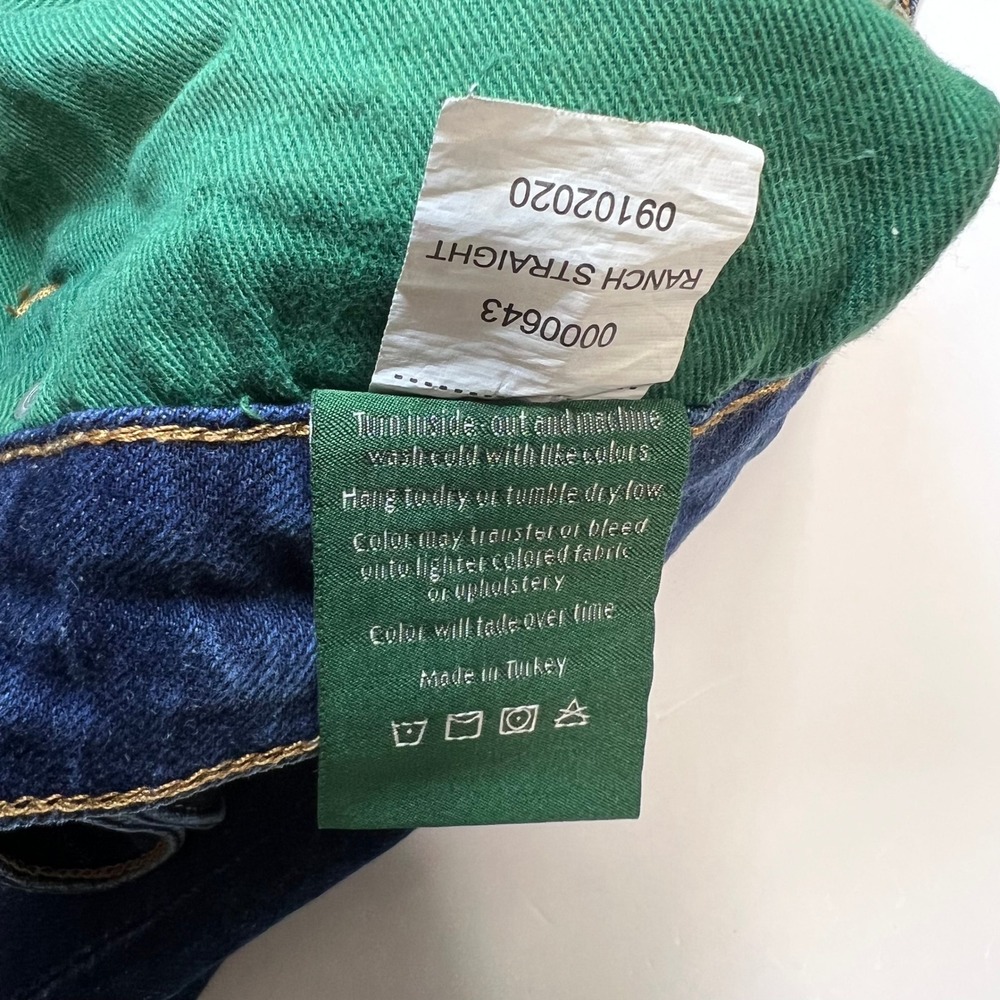 Tecovas Ranchwear Straight Leg Jeans Mens 34x32 Dark Blue Premium Denim - Picture 5 of 12